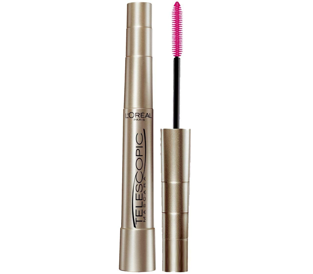 Luscious Lashes Guaranteed: L'Oreal Paris Telescopic Original Lengthening Mascara - Blackest Black, 0.27 Fl Oz (Pack Of 2)