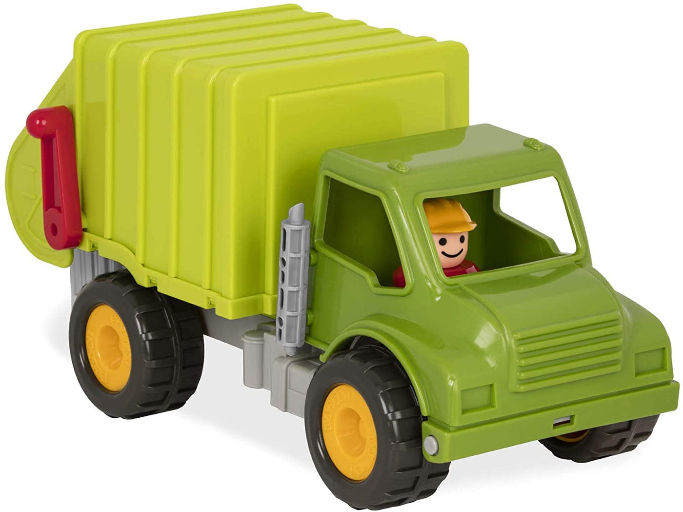 Battat - Garbage Truck with 2 Garbage Bins & 1 Driver - Toy Trucks for Toddlers 18M+