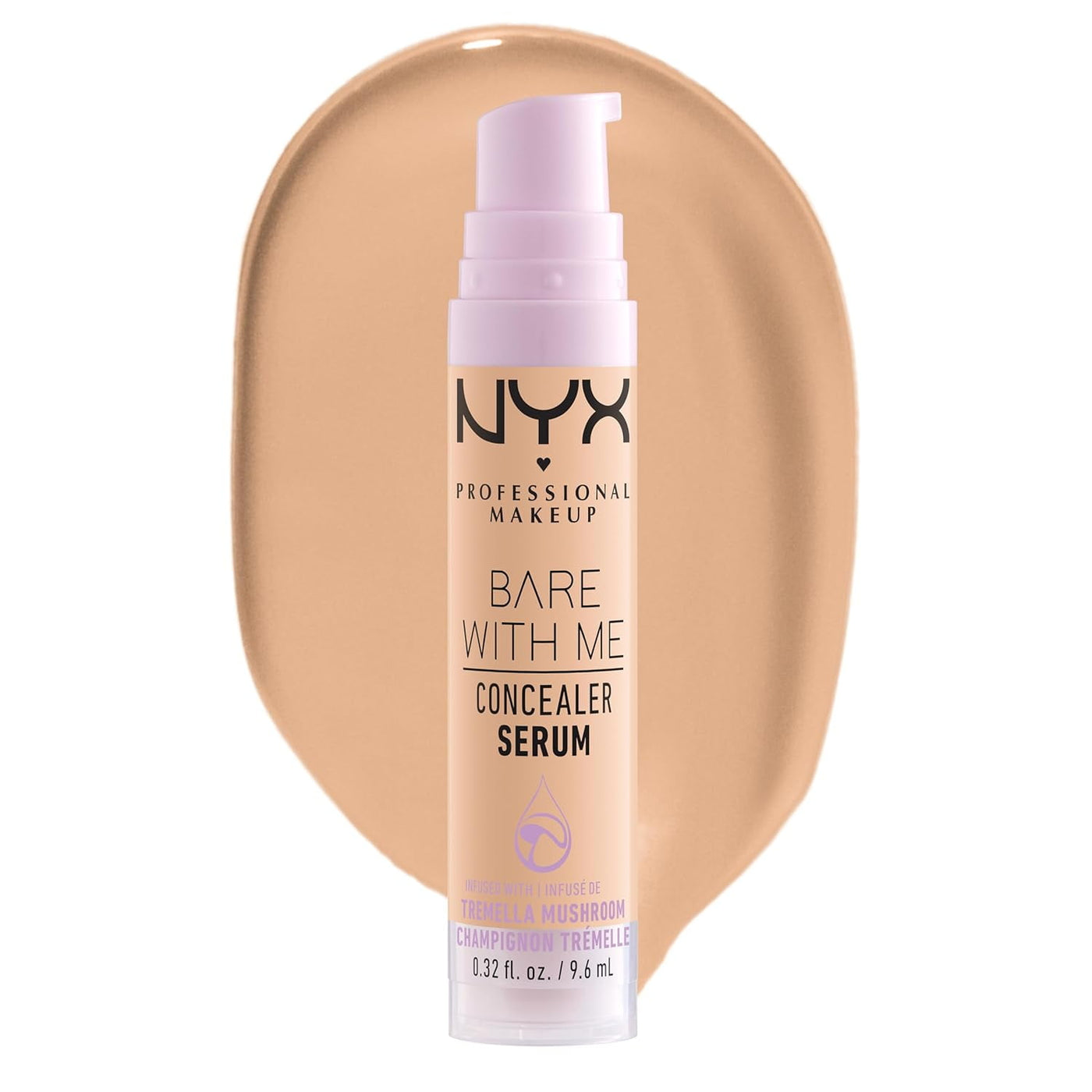 NYX PROFESSIONAL MAKEUP Bare With Me Concealer Serum, Up To 24Hr Hydration - Beige