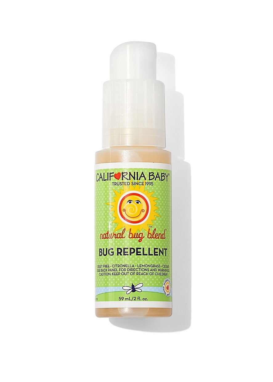 California Baby Natural Bug Repellent Spray | Citronella Bug Spray | DEET-Free | Repels Mosquitoes + Bugs | Allergy Friendly | Great Smell | Baby & Adult Insect Repellent Spray | 59 mL / 2 oz.