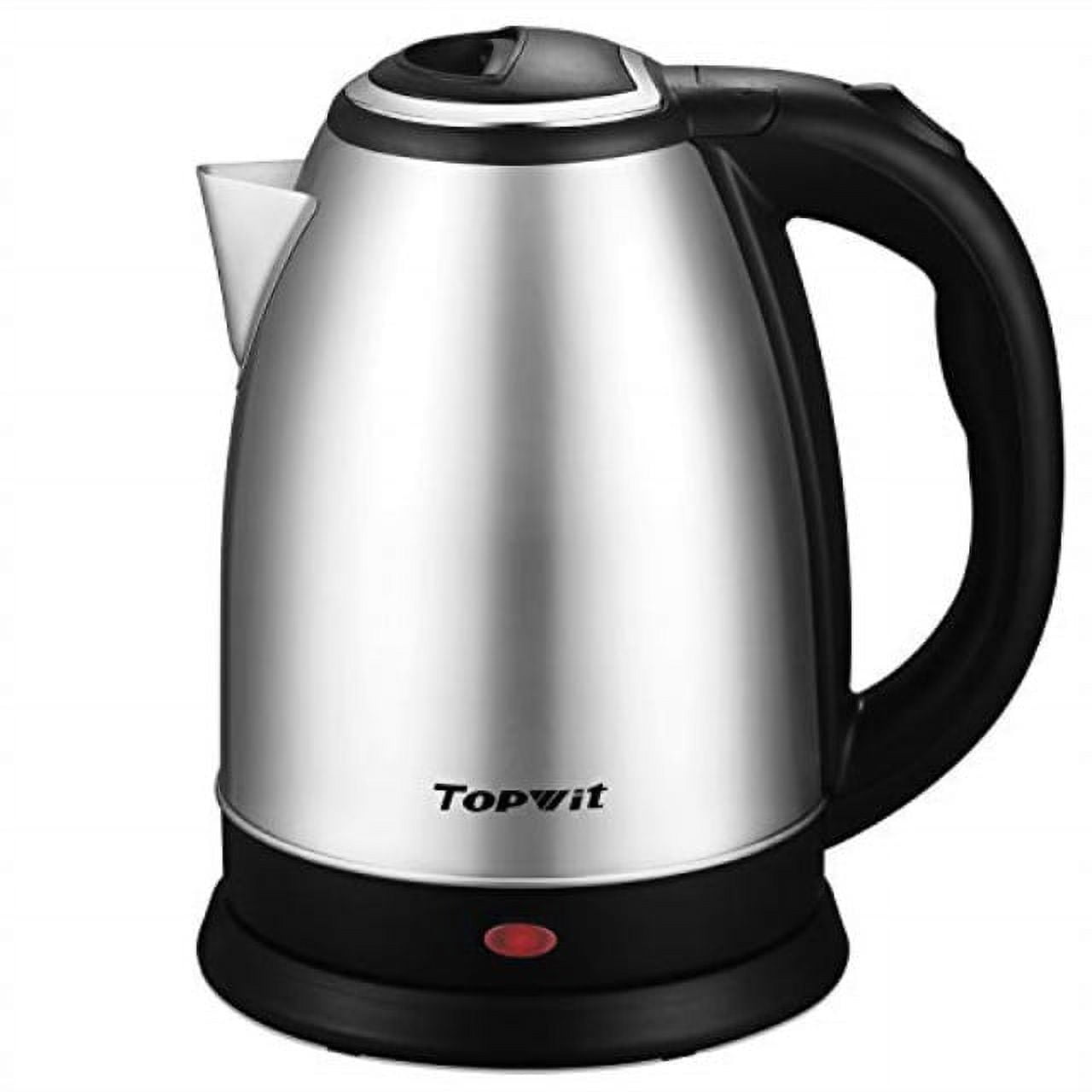 Topwit Electric Kettle Water Heater Boiler, 2 Liter Stainless Steel Coffee Kettle and Tea Pot, Auto Shut-off and Boil Dry Protection, Upgraded