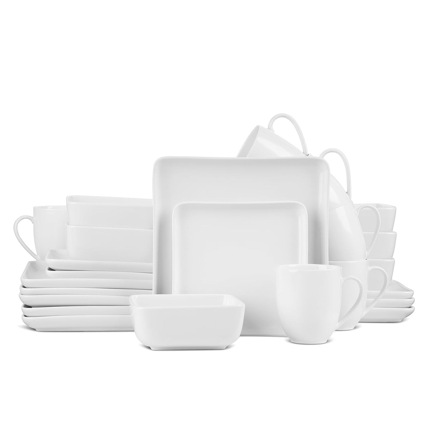 Stone Lain Amy 24-Piece Dinnerware Set Porcelain, White