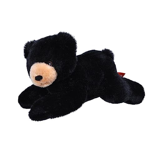 Wild Republic EcoKins Mini Black Bear Stuffed Animal 8 inch, Eco Friendly Gifts for Kids, Plush Toy, Handcrafted Using 7 Recycled Plastic Water Bottles (24807)