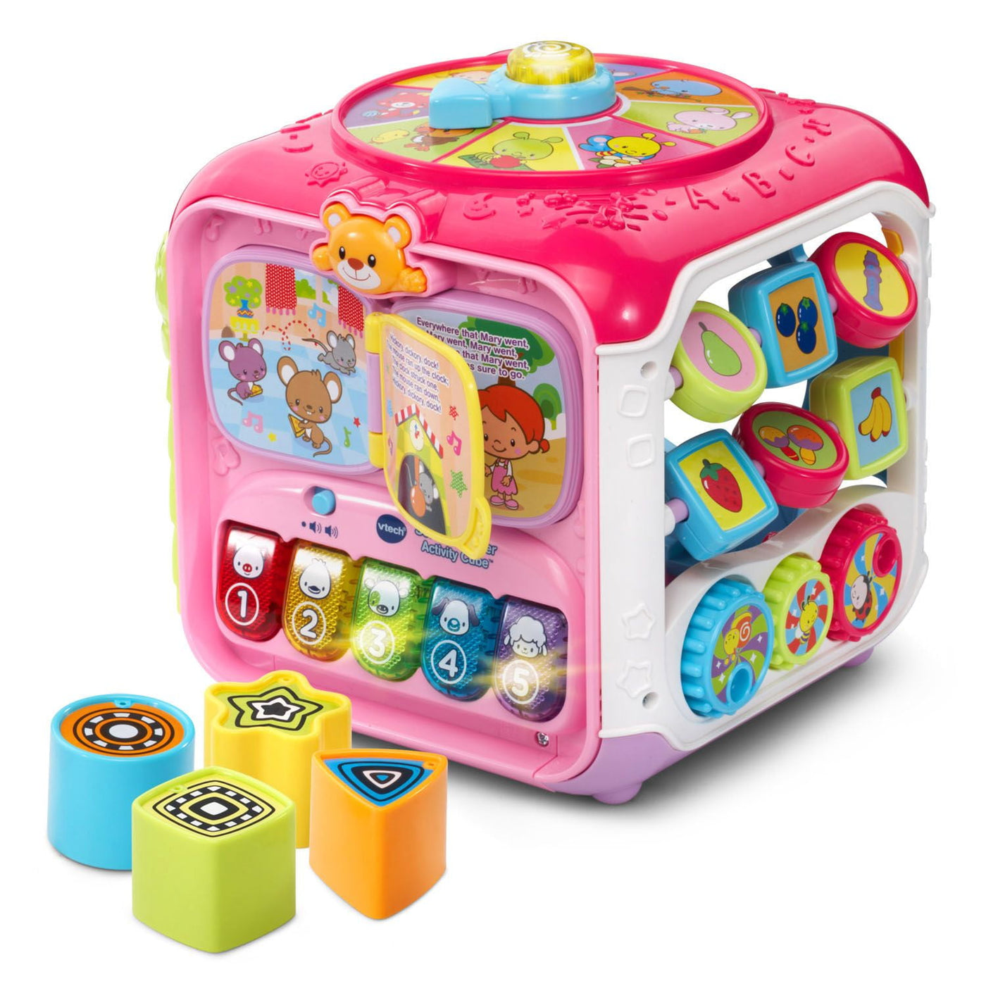 VTech Sort and Discover Activity Cube, Great Toy for Infant, Pink