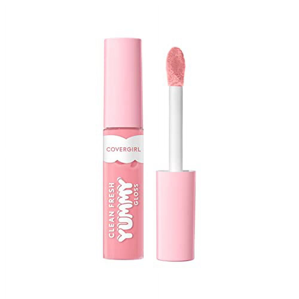 COVERGIRL Clean Fresh Yummy Gloss Daylight Collection, Hydrating, Glossy Shine, Vegan Formula, Daylight Pink 50, 0.33oz