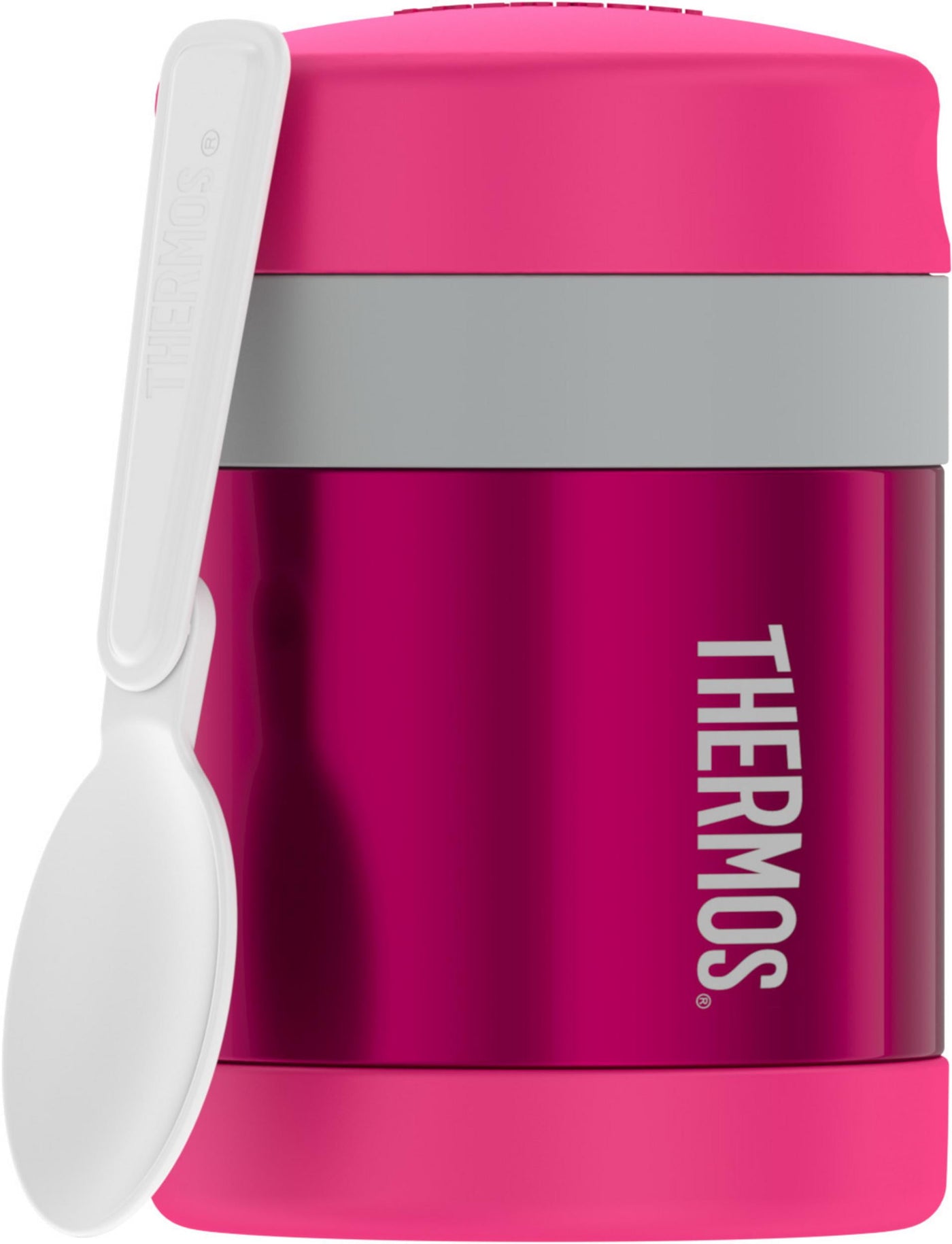 Thermos Vacuum Insulated Funtainer Food Jar with Spoon, Pink, 10 ounce