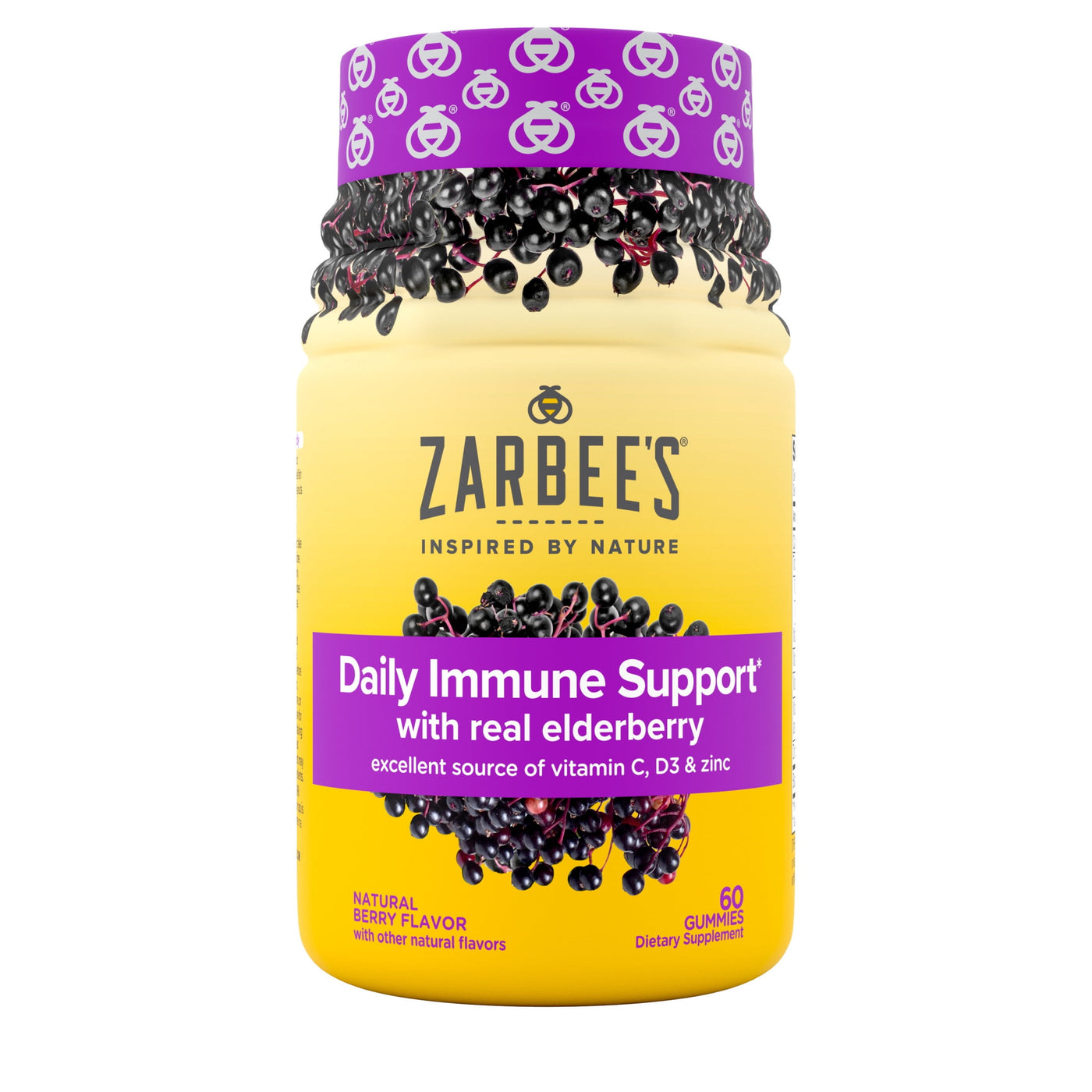 Zarbee's Daily Immune Support* Gummies with Real Elderberry, 60 Ct