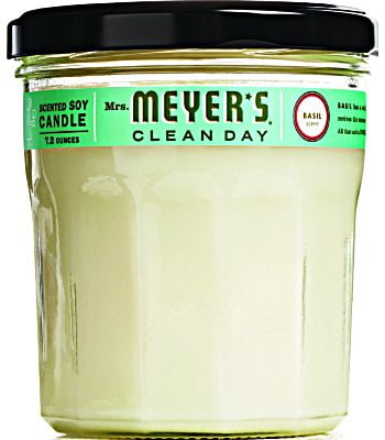 Mrs Meyers 44116 Candle Soy Basil 7.2 Ounces