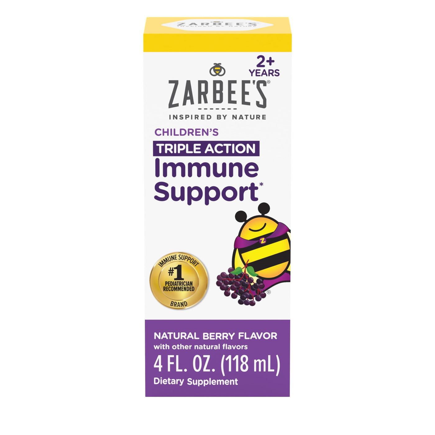 Zarbee's Children's Daily Immune Support* Syrup, Elderberry, 4 fl. oz