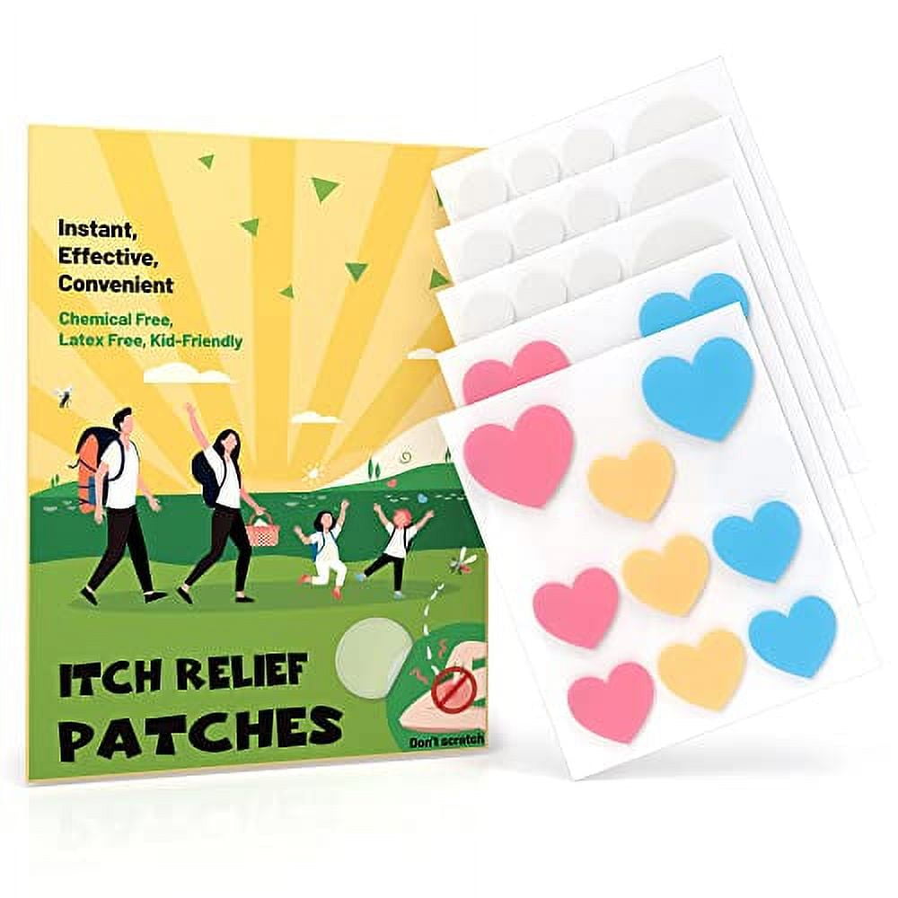 Itch Relief Patches for Kids, Reduces Itch & Swell, Natural Bite Relief Stickers, Anti Itch after Sting Patches, Bite Suction Alternative, Travel Camping Outdoor Essential Gift for Moms, Friends