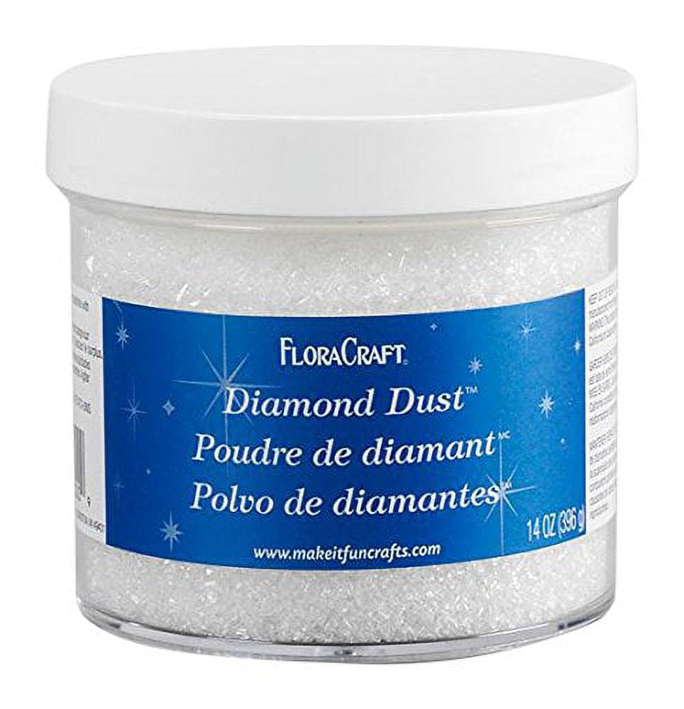 FloraCraft Diamond Dust Glitter Plastic Jar, 14-Ounce