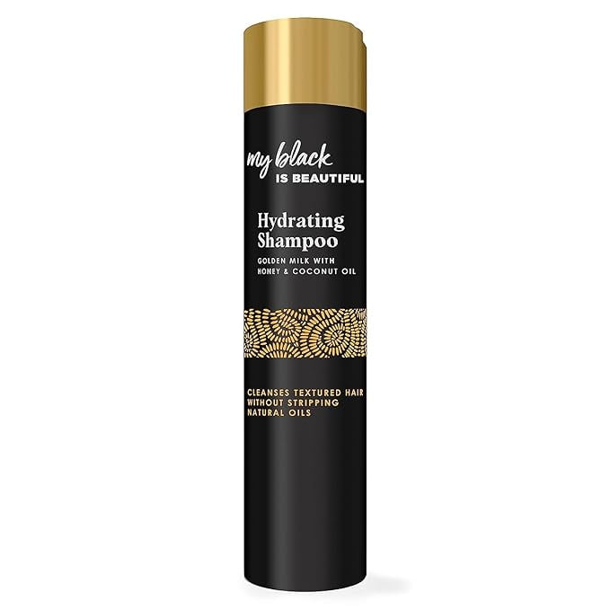 My Black is Beautiful Hydrating Shampoo, Sulfate Free, for Curly and Coily Hair with Coconut Oil, Honey and Turmeric, 9.6 Fl Oz (Packaging May Vary)