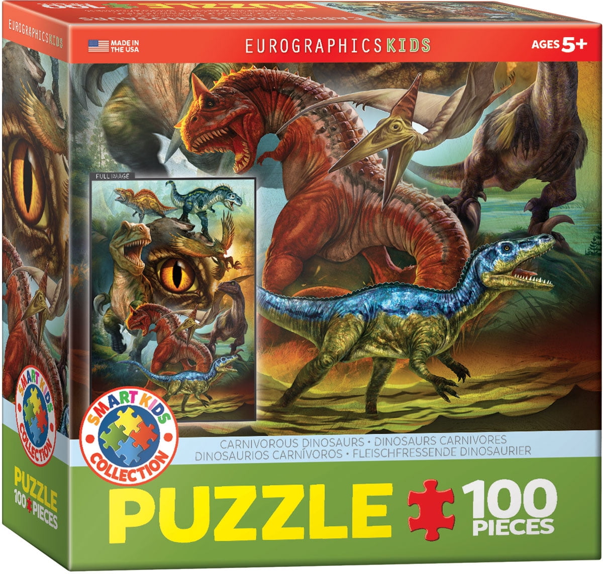 Carnivorous Dinosaurs 100-Piece Puzzle