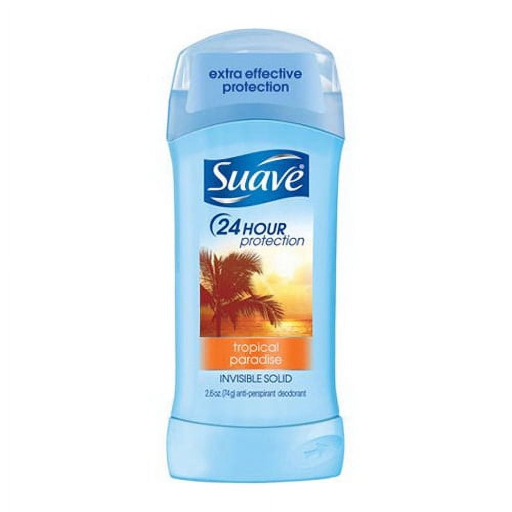 Suave 24 Hour Protection Tropical Paradise Invisible Solid Anti Perspirant Deodorant, 2.6 oz