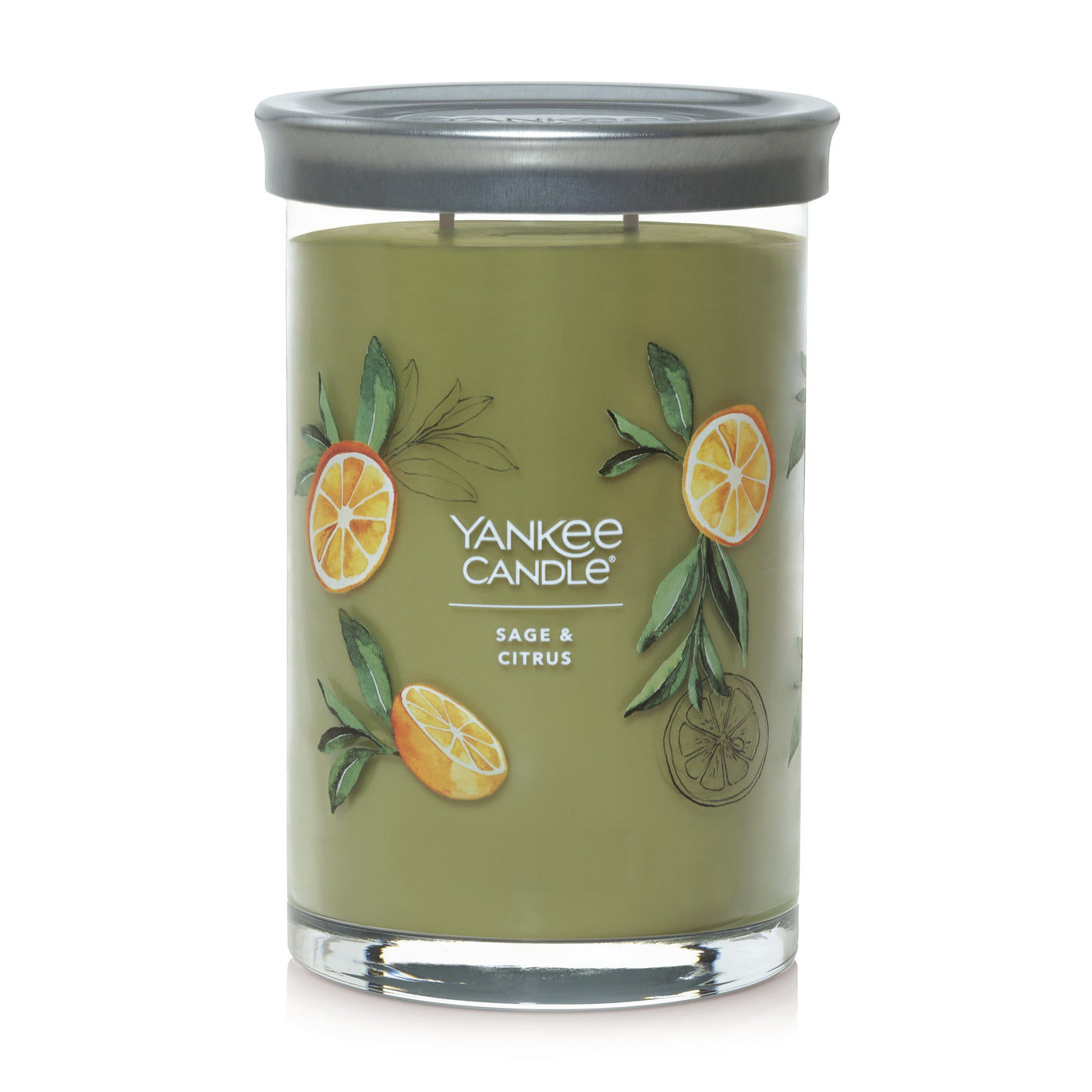 Yankee Candle Sage & Citrus Signature Large Tumbler Candle, Green, 1-Pieces