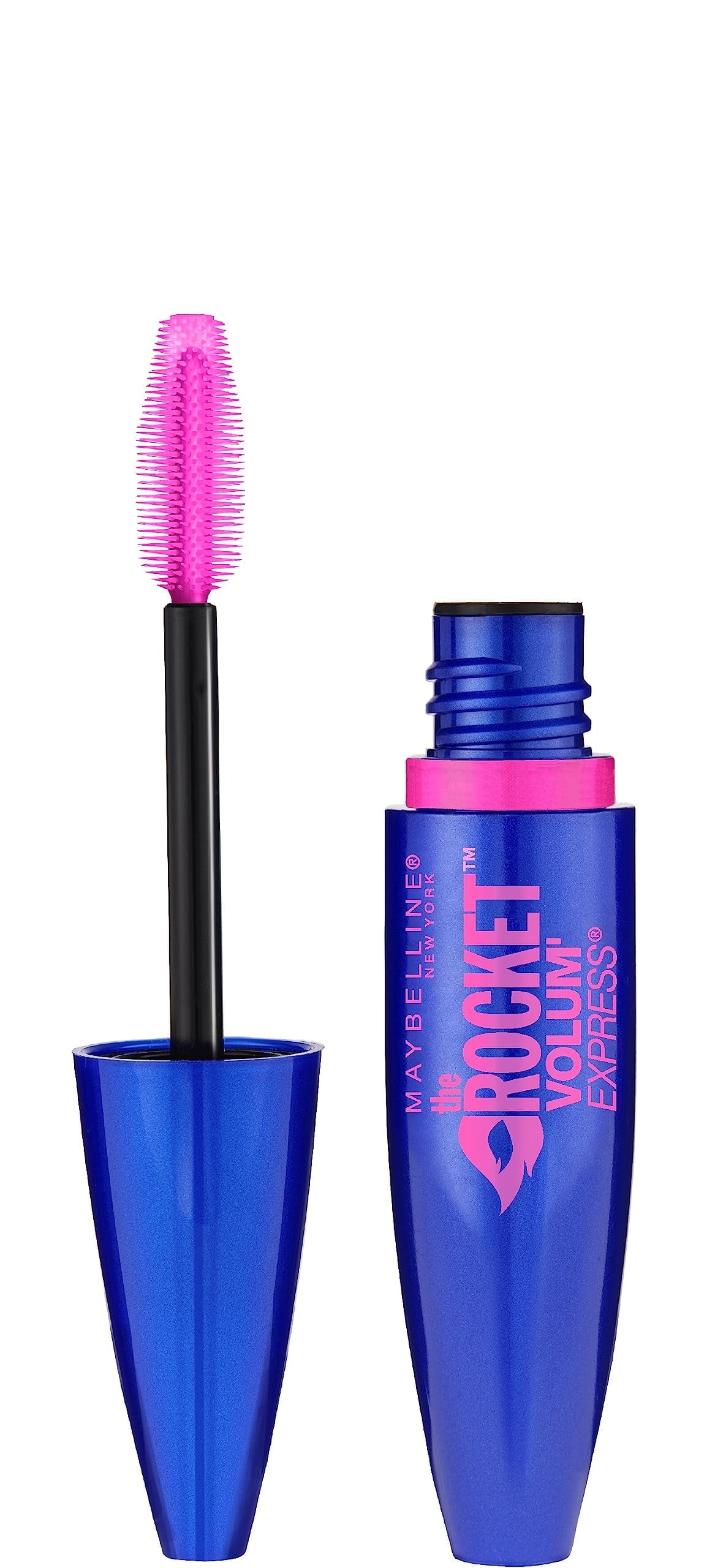 Maybelline Volum, Express The Rocket Volumizing Washable Mascara, Blackest Black, 1 Count