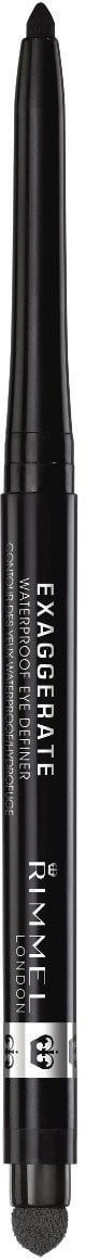 Rimmel London Exaggerate Eye Definer, Blackest Black 0.01 oz - (Pack of 2)