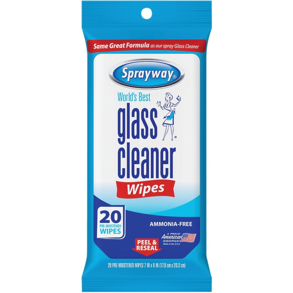 1PK Sprayway Glass & Surface Cleaner Wipe (20-Count) SW199R Pack of 12 SW199R 636221