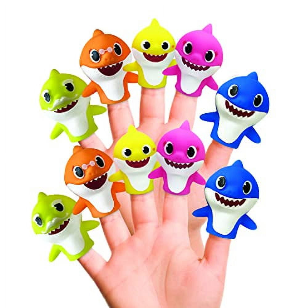 Nickelodeon Baby Shark 10 Pc Finger Puppet Set Party Favors, Educational, Bath Toys, Story Time