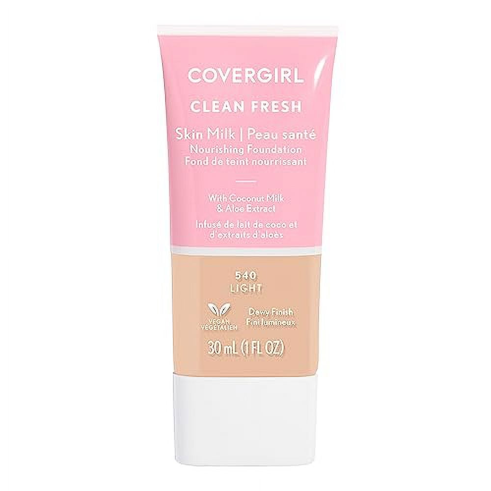 COVERGIRL, Clean Fresh Skin Milk Foundation, Light, 1 Fl Oz (Pack of 1)