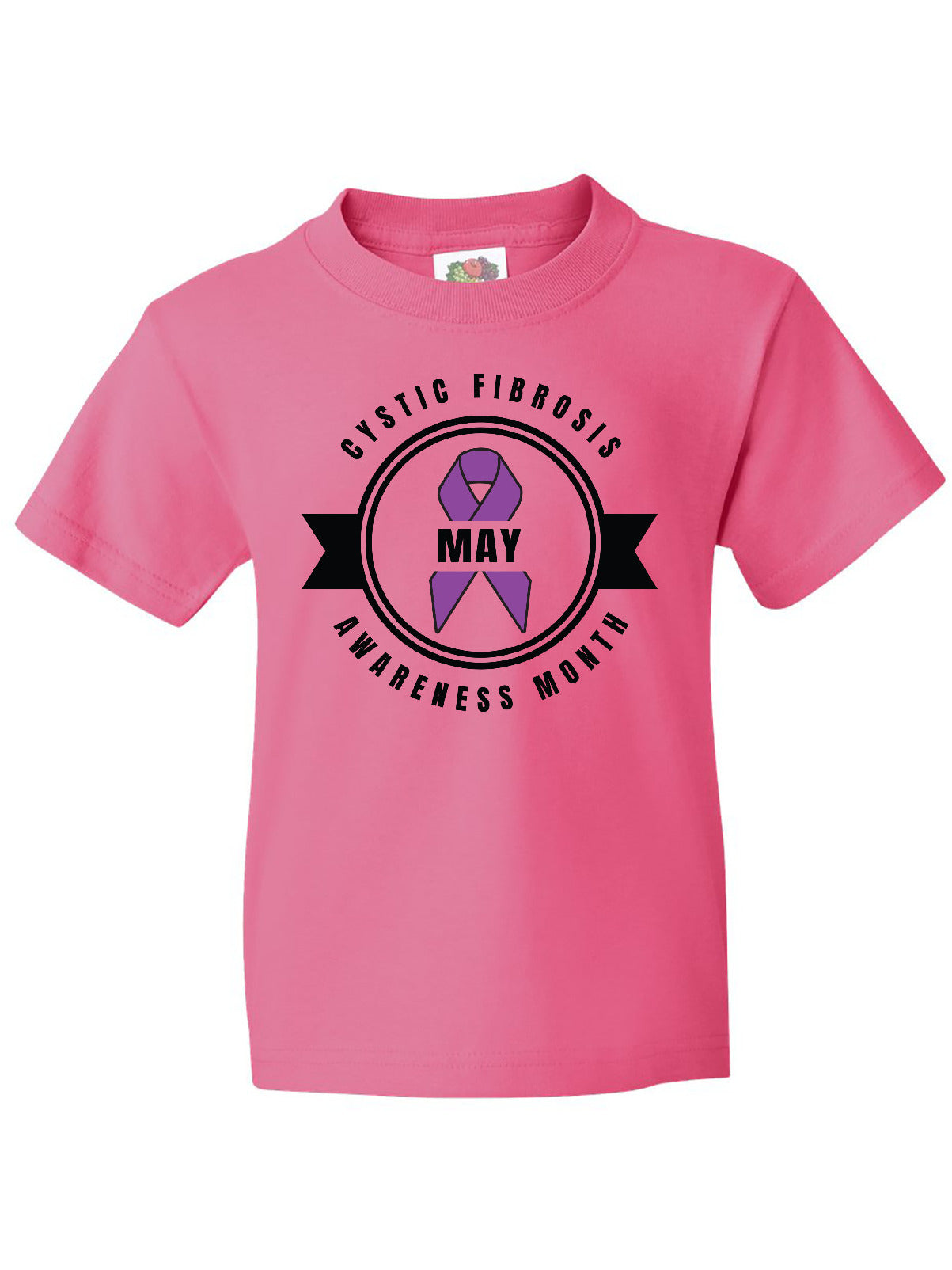 Inktastic Cystic Fibrosis Awareness Month May Badge Youth T-Shirt