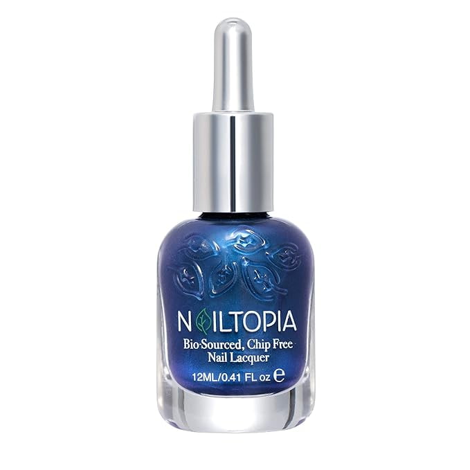 Nailtopia Bio-Sourced, Chip Free Nail Lacquer - All Natural, Strengthening Biotin and Superfood-Infused Polish - Chip Resistant Formula - Quick-Dry, Long Lasting Wear - Ride The Wave - 0.41 oz