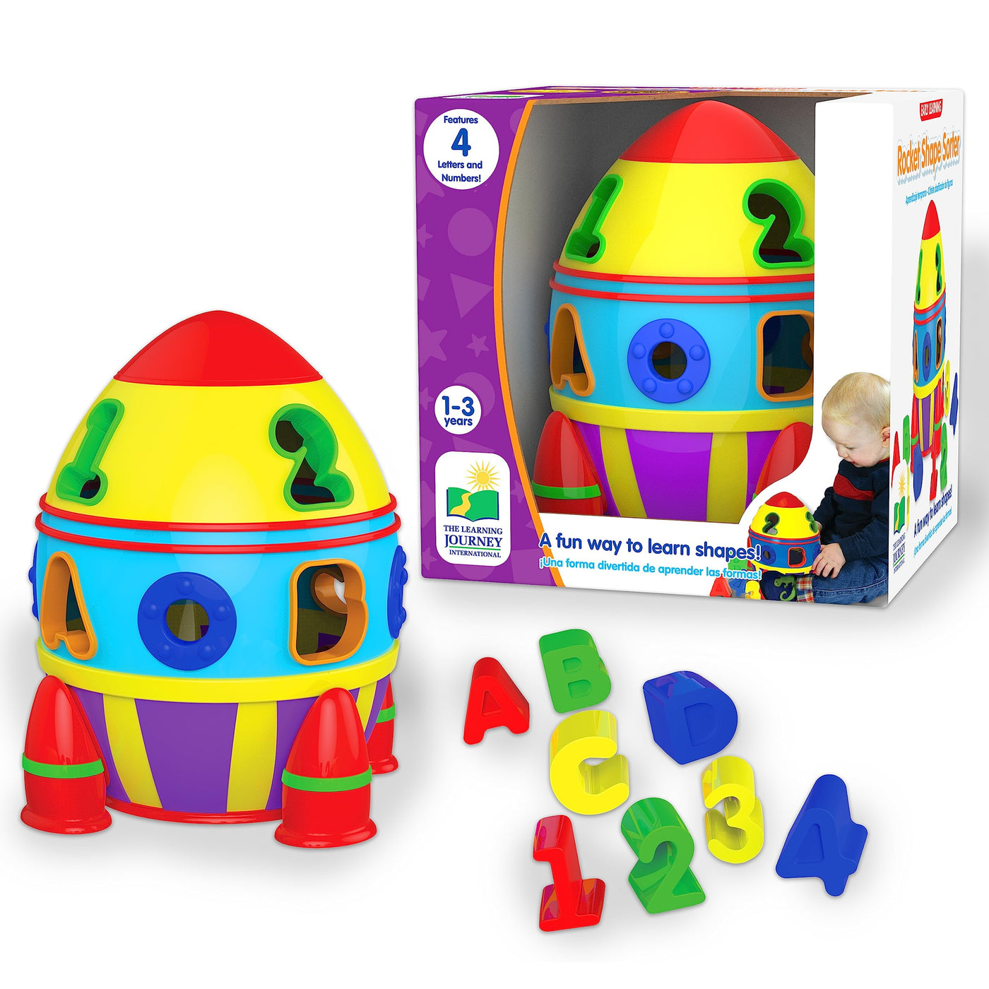 The Learning Journey Early STF9&nbsp;Learning - Rocket Shape Sorter - Toddler Toys & Gifts for Boys & Girls Ages 12 Months and Up - Award Winning Toy (204207)