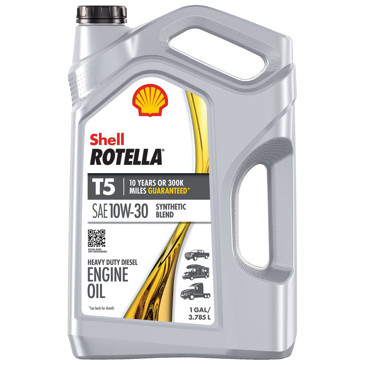 Shell Rotella T5 10W-30 Diesel Engine Oil, 1 Gallon