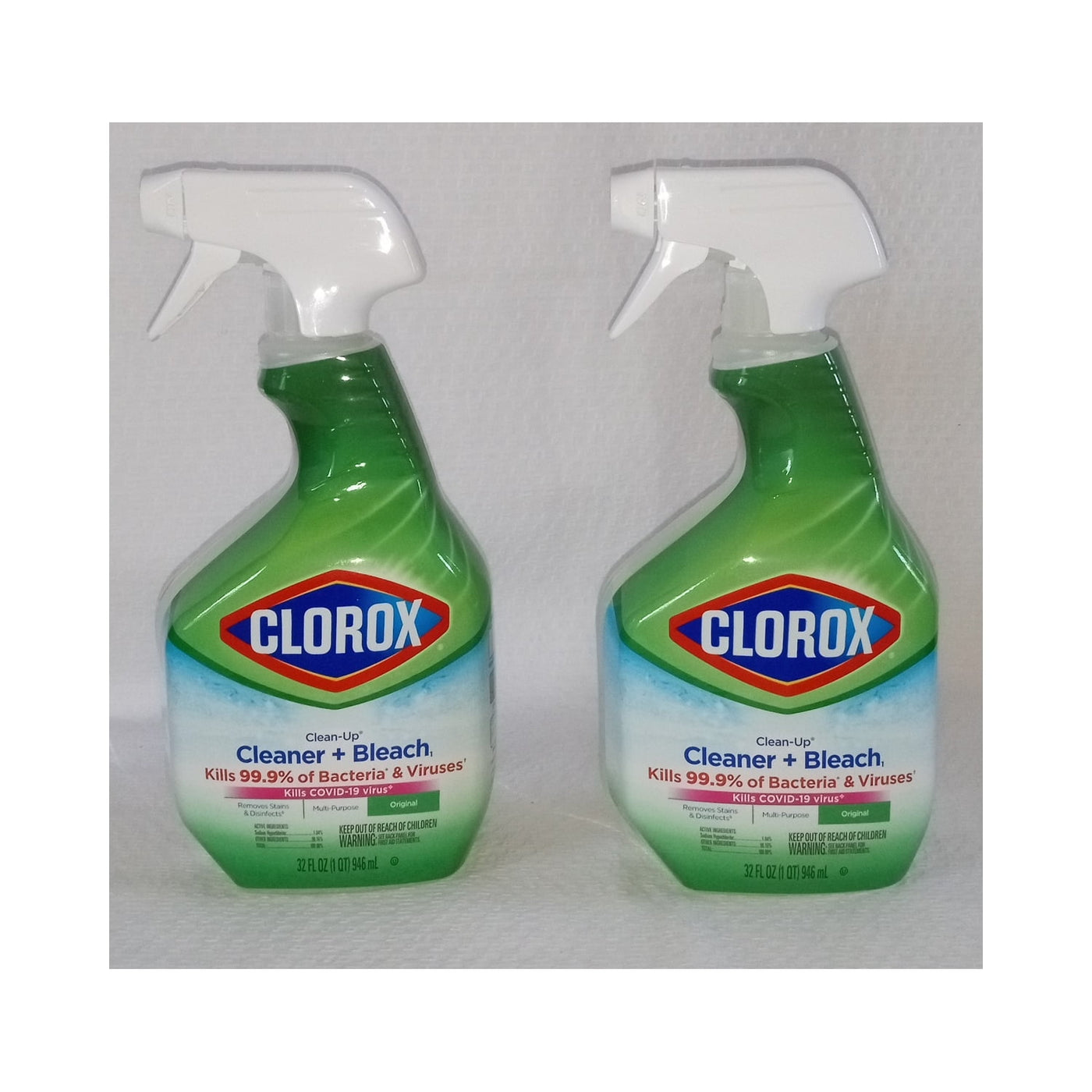 Clorox  Clean-Up Cleaner Bleach Original   32oz Spray (2-Pack) Kills 99.9% Bacteria Viruses