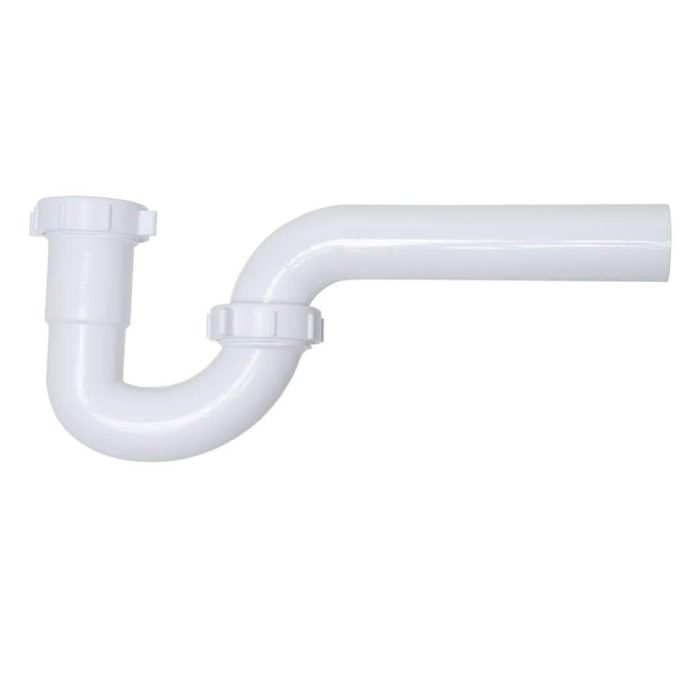 Oatey 1-1/2 in. White Plastic Sink Drain P- Trap with Reversible J-Bend