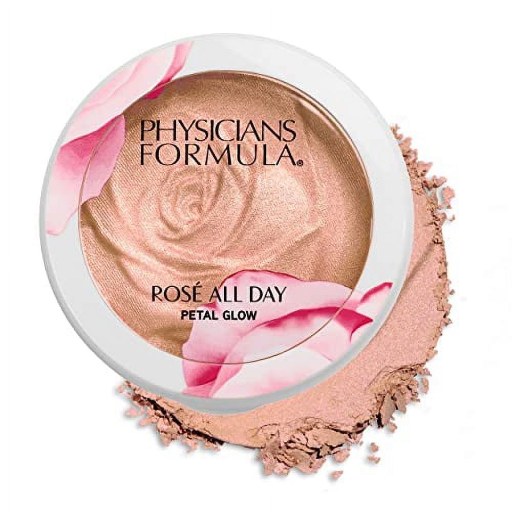 Physicians Formula RosÃ© All Day Highlighter Blush Face Powder, Shimmer Petal Glow, Pink Soft Petal, Dermatologist Tested, Clinicially Tested