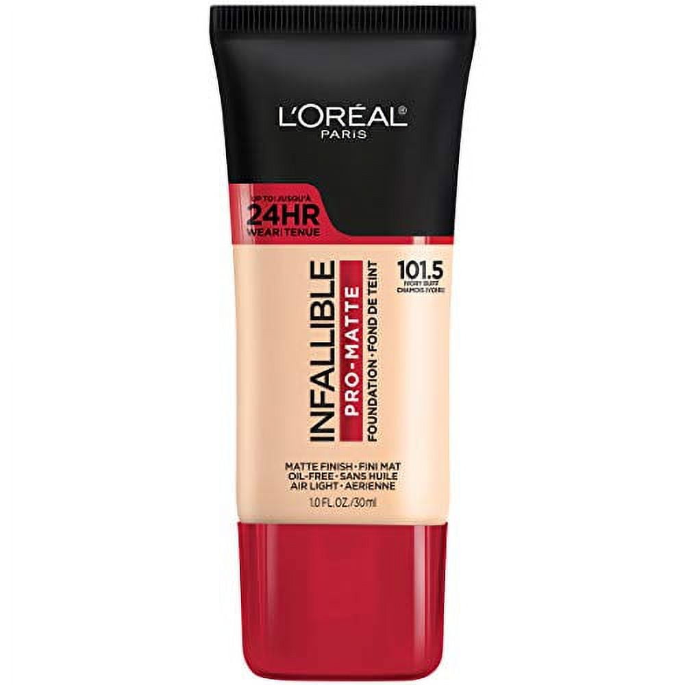 L'Oreal Paris Cosmetics Makeup Infallible Pro-Matte Liquid Longwear Foundation, Ivory Buff, 1 fl oz.