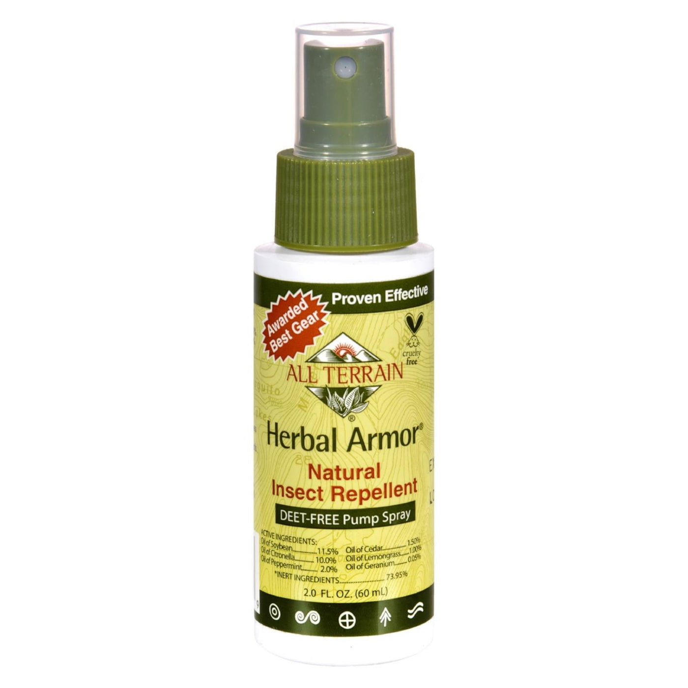 All Terrain Natural Insect Repellent Herbal Armor Deet-Free, 2oz, 3-Pack