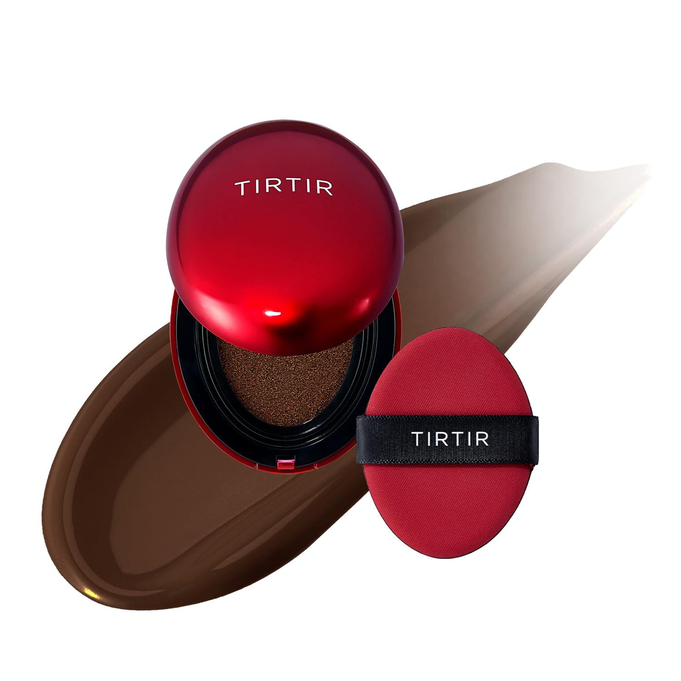 [*Mini Size*] TIRTIR Mask Fit Red Cushion Foundation | Full coverage, Weighless, Skin fit, Satin Glow Finish, Korean cushion foundation (#21N Ivory, 0.15 Fl Oz)