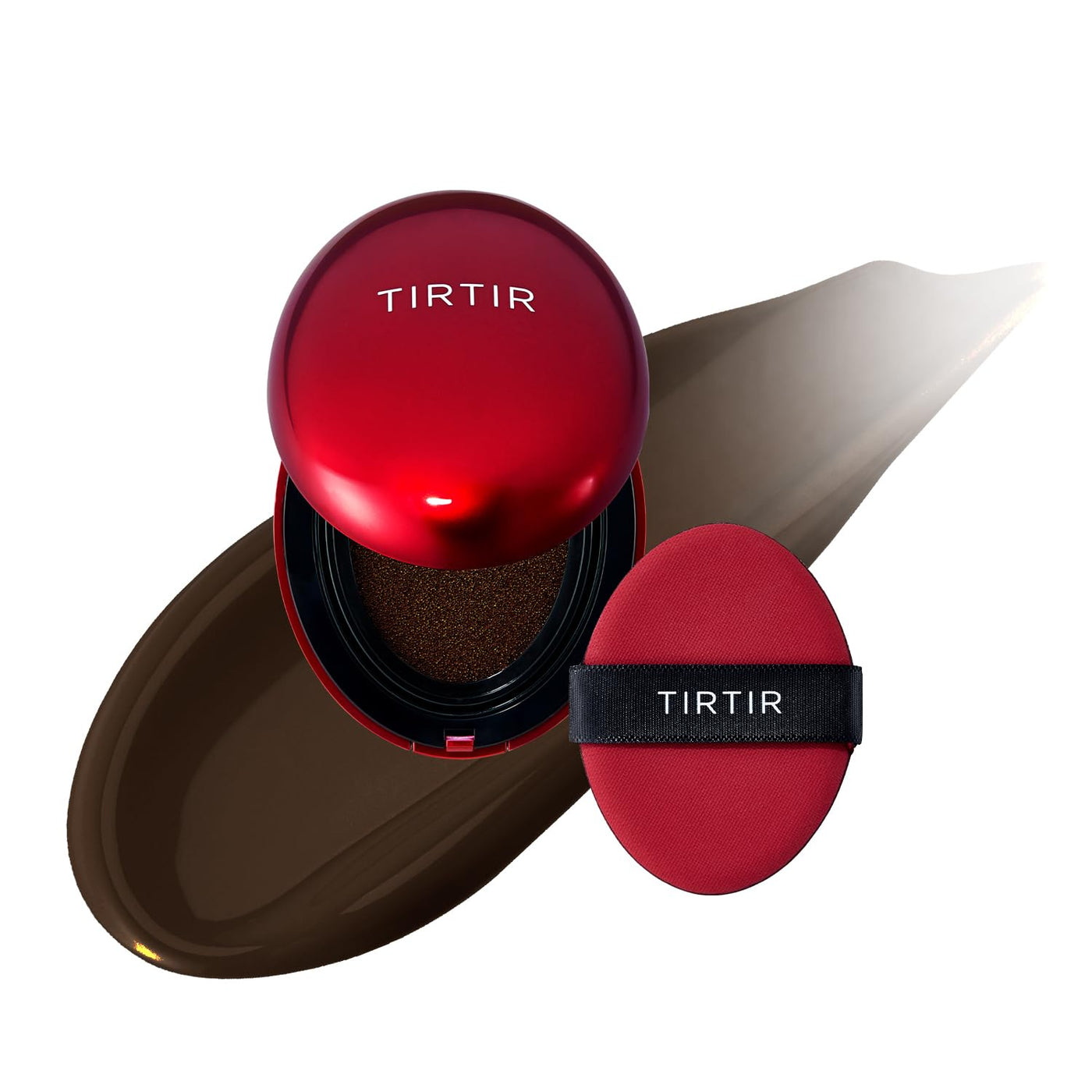 [*Mini Size*] TIRTIR Mask Fit Red Cushion Foundation | Full coverage, Weighless, Skin fit, Satin Glow Finish, Korean cushion foundation (#21N Ivory, 0.15 Fl Oz)