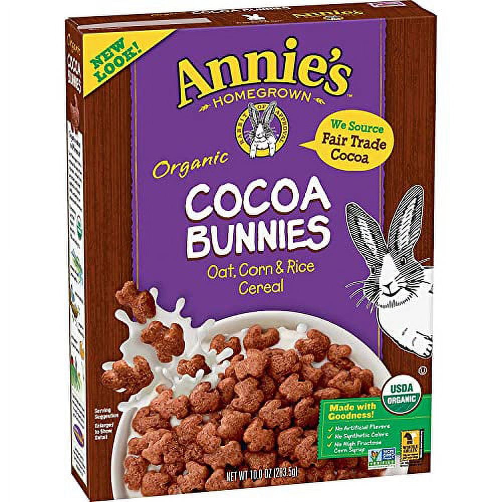 Annie's Organic Cocoa Bunnies Breakfast Cereal, 10 oz. Box