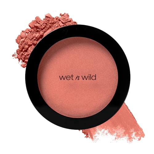 wet n wild Color Icon Blush, Effortless Glow & Seamless Blend infused with Luxuriously Smooth Jojoba Oil, Sheer Finish with a Matte Natural Glow, Cruelty-Free & Vegan - Bed of Roses