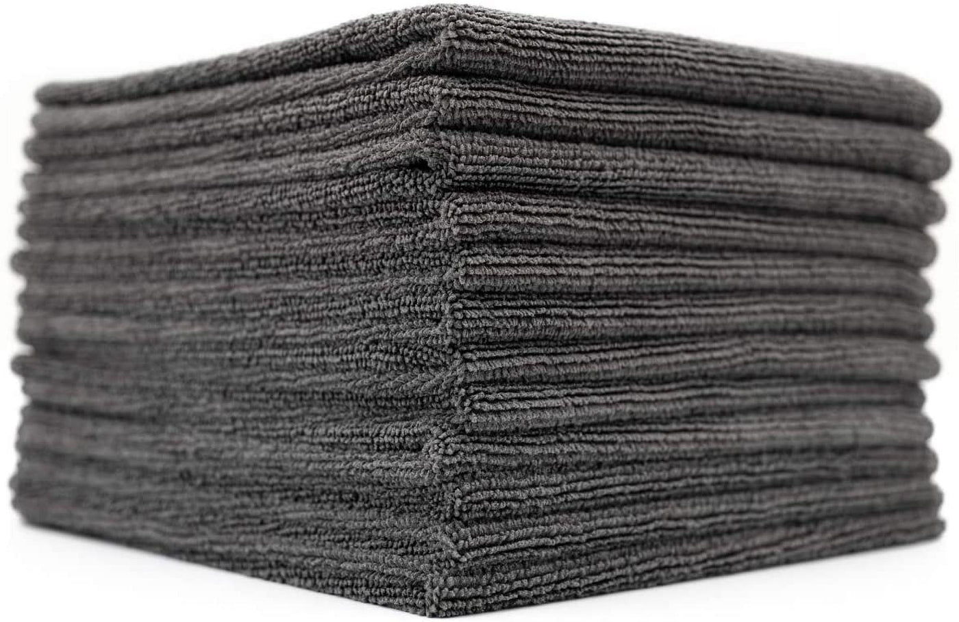 The Rag Company - All-Purpose Microfiber Terry Cleaning Towels - Commercial Grade, Highly Absorbent, Lint-Free, Streak-Free, Kitchens, Bathrooms, Offices, 300gsm, 16in x 16in, Grey (12-Pack)