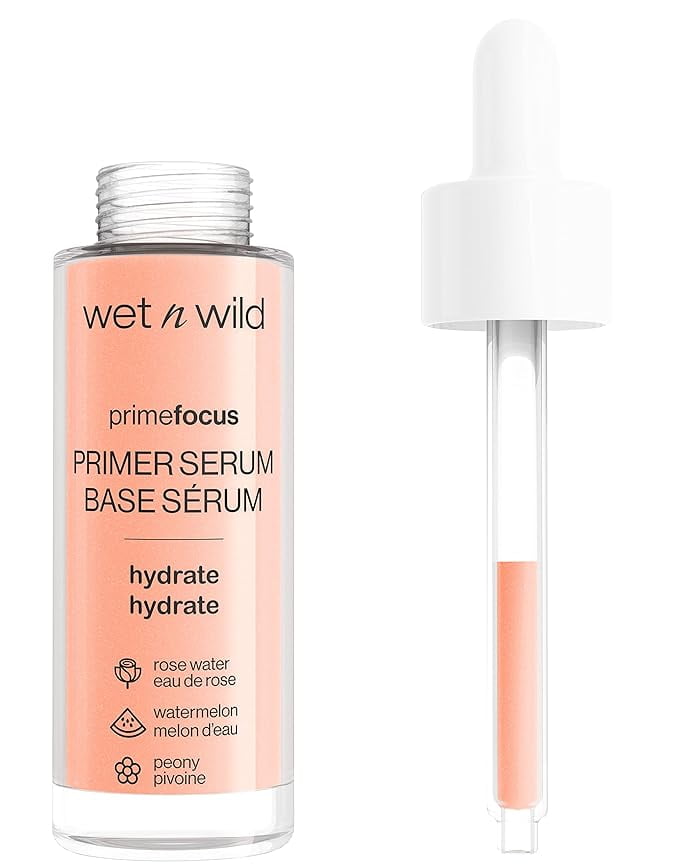 wet n wild Prime Focus Primer Serum for Face, Hydrating for Dry Skin, Makeup Primer Serum