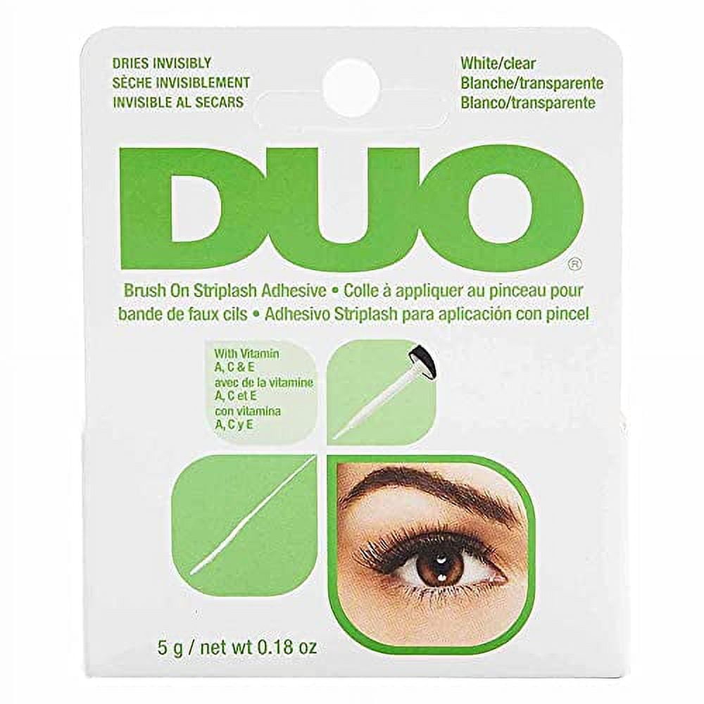 DUO Brush-On Lash Adhesive with Vitamins A, C & E, Clear, 0.18 oz, 1-Pack