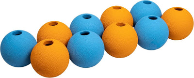 Amazon Basics Rubber Fetch Toy Dog Balls, 3-Inch, 2-Pack, Blue, Orange