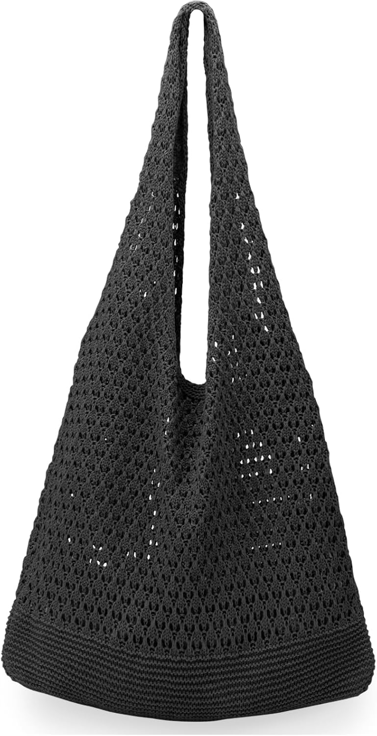 hatisan Crochet Bags for Women Summer Beach Tote Bag Aesthetic Tote Bag Hippie Bag Knit Bag