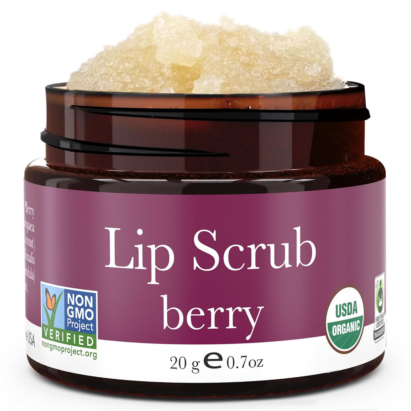 Organic Lip Scrub Mint - USA Made Exfoliating Lip Scrub with Natural & Organic Ingredients, Moisturizing Lip Exfoliator Scrub for Dry Lips, Lip Scrubber Exfoliator & Sugar Scrub for Smooth Lips