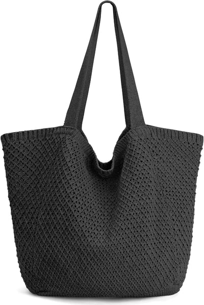 hatisan Crochet Bags for Women Summer Beach Tote Bag Aesthetic Tote Bag Hippie Bag Knit Bag