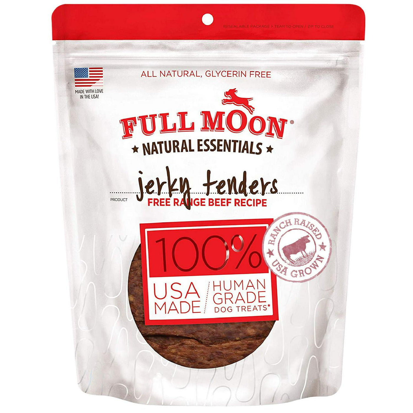 Full Moon Essentials Beef Jerky Tenders Dog Treats, 14 oz.