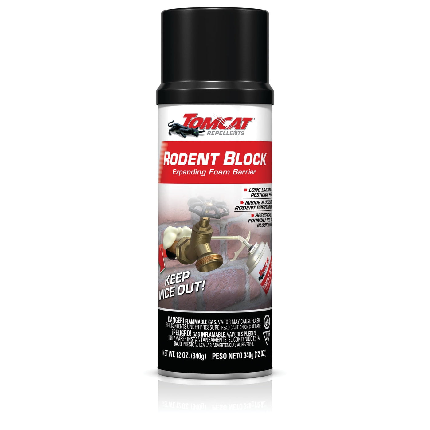 Tomcat Rodent Block Expanding Foam Barrier, 12 oz.