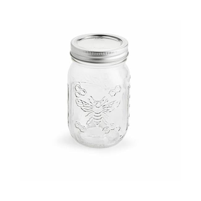 Ball Honeybee Keepsake Mason Jars with Lids and Bands, Regular Mouth, 16 Oz Pint Jars, 4-Pack