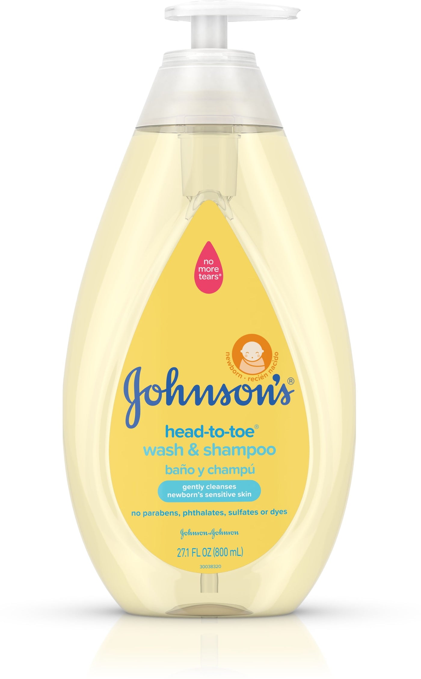 JOHNSON'S Head To Toe Gentle Tear Free Baby wash & Shampoo for baby Sensitive skin 27.1 oz (Pack of 2)