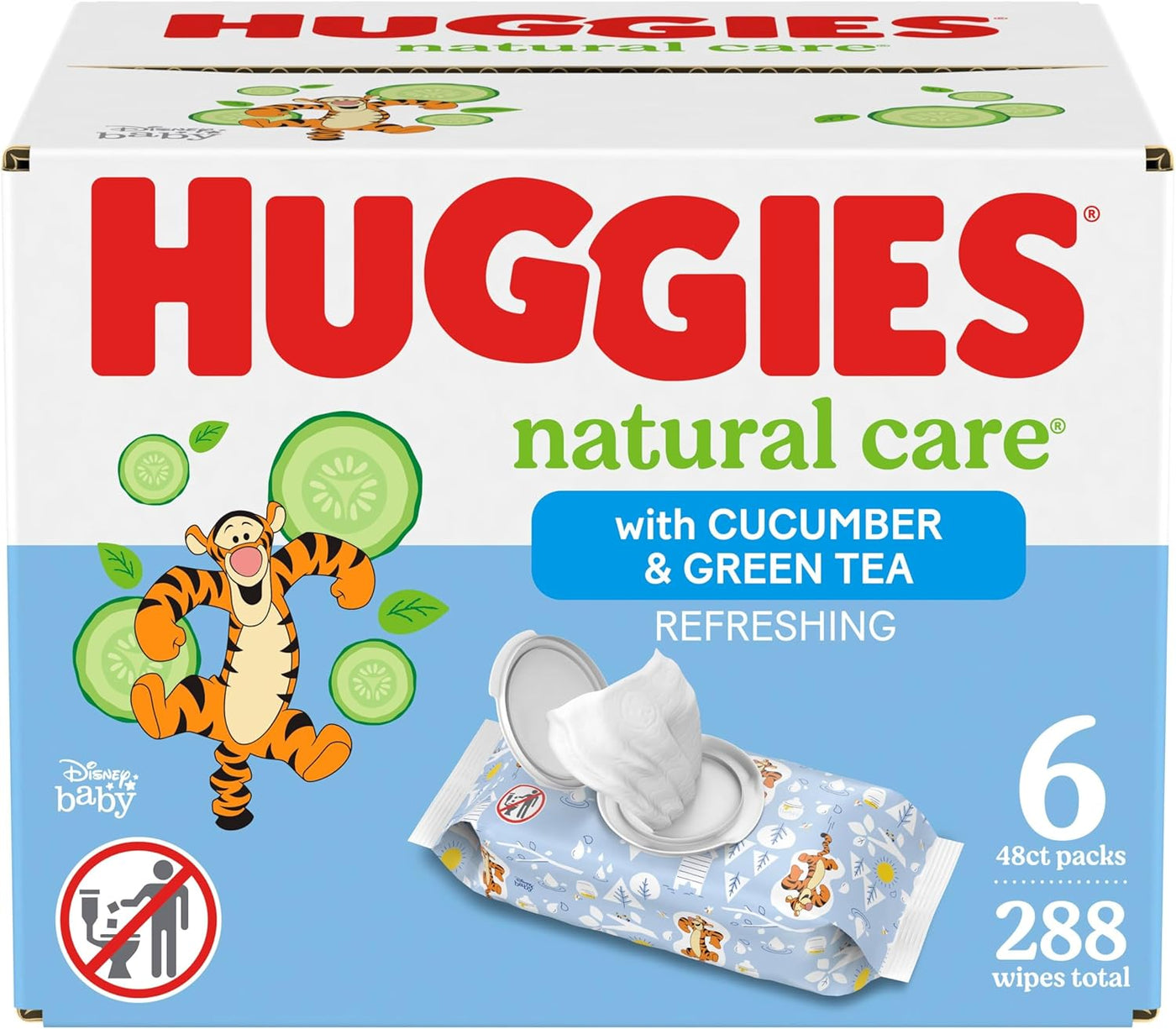 Huggies Natural Care Refreshing Baby Diaper Wipes, Hypoallergenic, Scented, 15 Flip-Top Packs (960 Wipes Total)