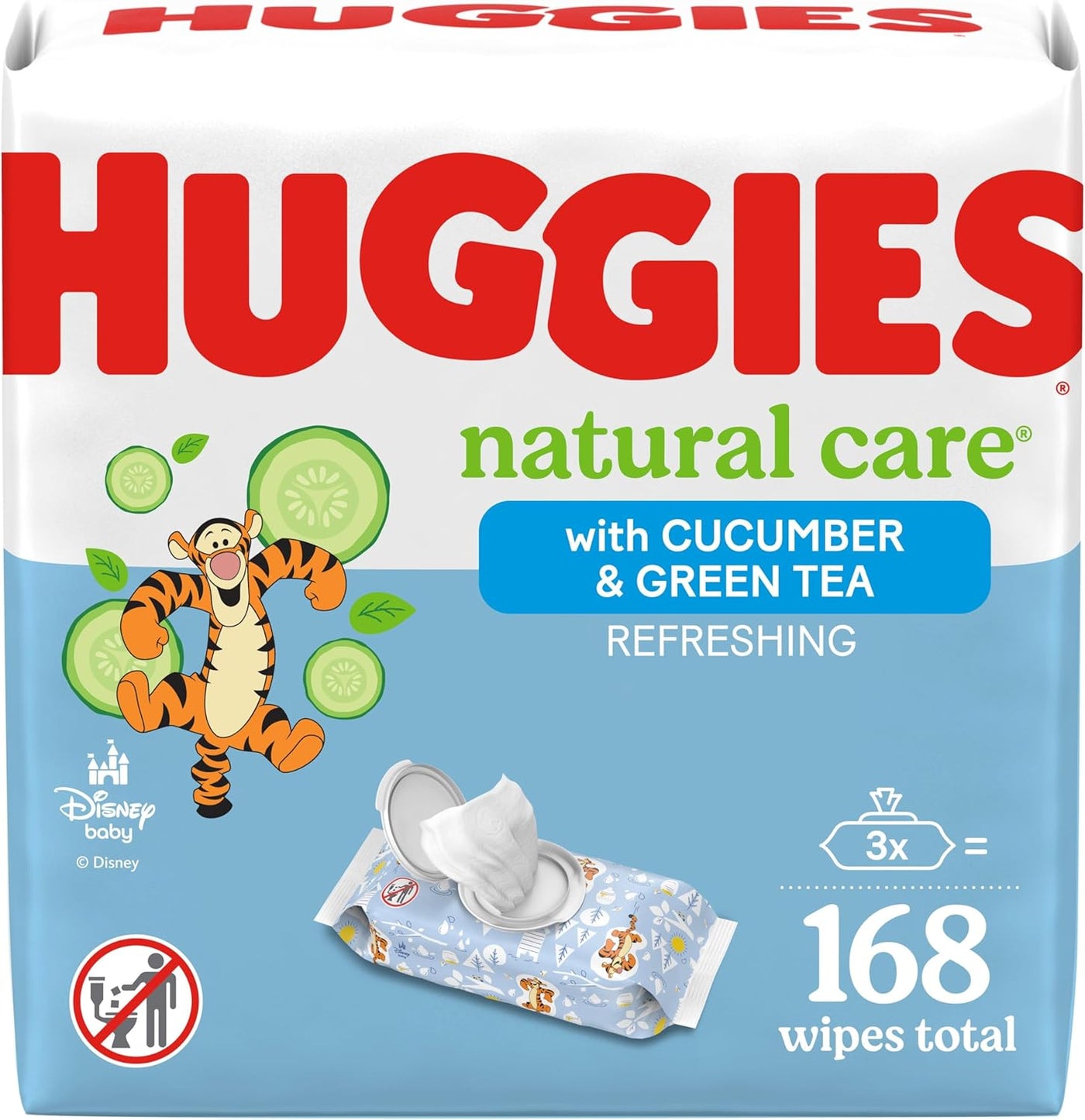 Huggies Natural Care Refreshing Baby Diaper Wipes, Hypoallergenic, Scented, 15 Flip-Top Packs (960 Wipes Total)